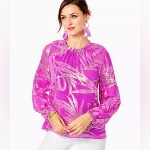 Lilly Pulitzer Caline Long Sleeve in Wild Fuchsia sz XS NWT
